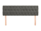 2-piece headboard set, dark grey, 72x7x78-888 cm, velvet, LONY70682