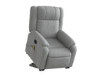 Electric reclining massage chair, light grey fabric OSMV00964