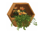 Wall planters, 2 pcs, Rusty Corten Steel, 30x10x25 cm, OHNA38660