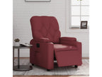 Electric reclining armchair, burgundy red faux leather AQGD53754