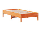 Brown wax bed frame 90x190 solid pine wood KVAP19934