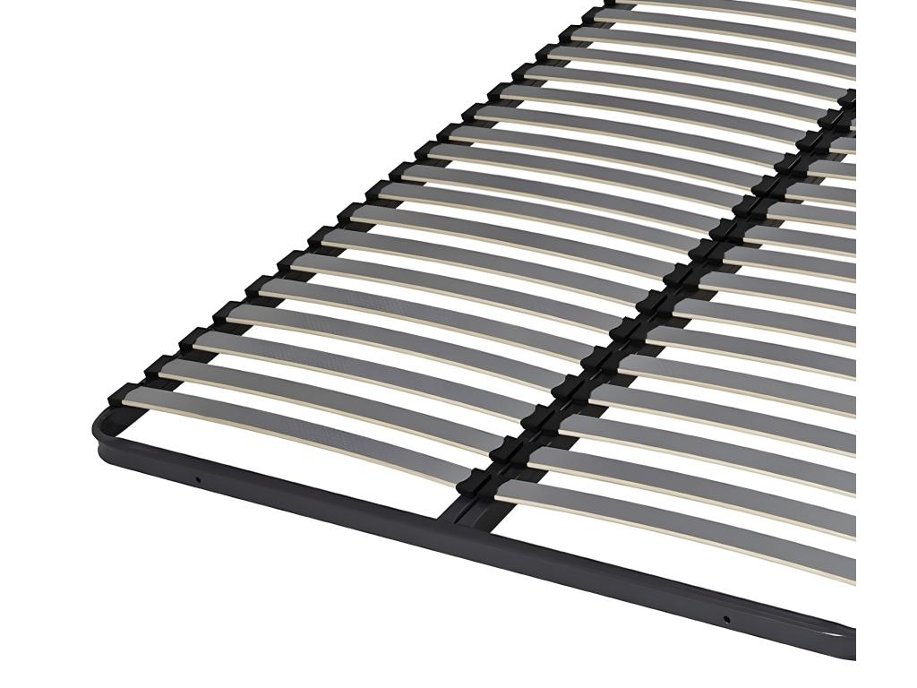Set of 2 Chicyla FOOV67386 black metal bed bases, 80x200 cm