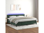 Chicyla bed base with LED mattress, dark green, 200x200 CFEQ57883