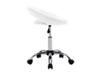 Swivel dining chair, white faux leather, 2 KDUO87265