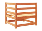 8-piece garden furniture set, brown wax finish, solid pine wood QEGN17554