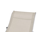 Folding sun loungers, set of 2, Cream Textilene QYTD76138
