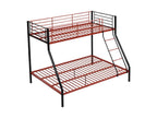 Decohaute IV Bunk Beds - 90 and 140x190 cm - Steel - Black and Red MIRD31385
