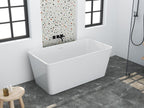 Rectangular freestanding bathtub - 208 L - 150x75x55 cm - White - Acrylic - Decohaute PSGM96295