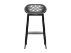 Set of 2 grey bar stools XCNL46905