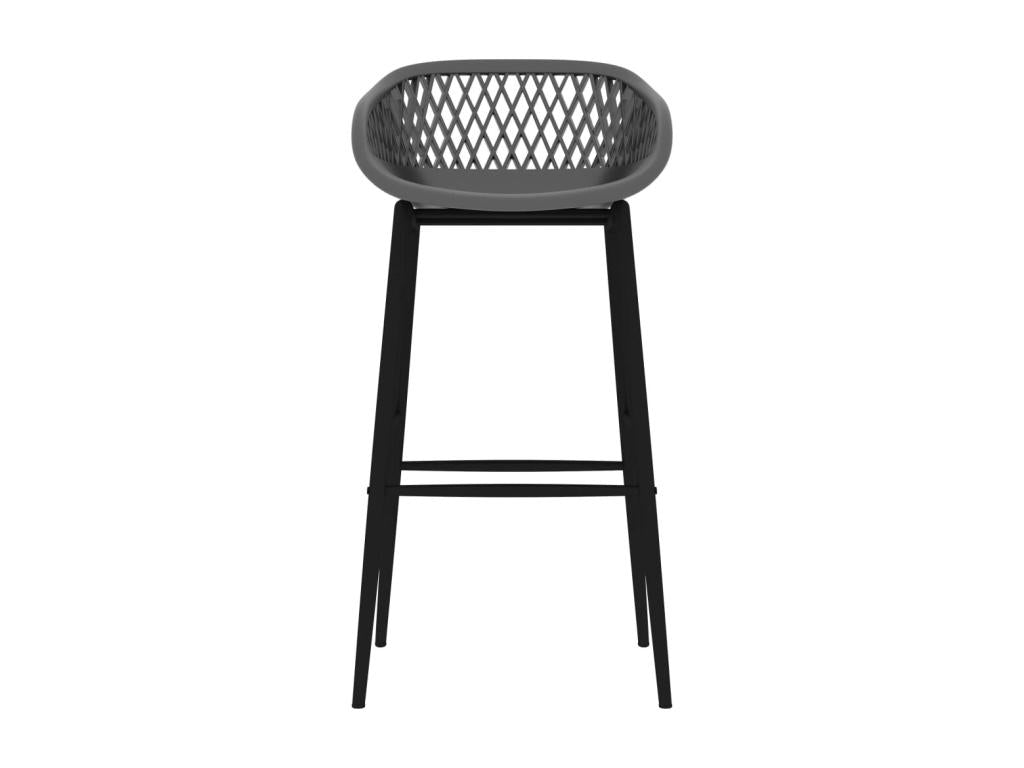 Set of 2 grey bar stools XCNL46905