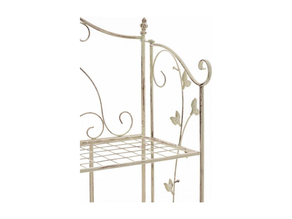 Freestanding shelves - Metal - 60x33x158cm - Antique cream - Decohaute VFYD37789