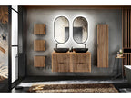 Bathroom column - Rock grey and oak Decohaute - W35-H140-D25 - Decohaute LMPQ14565