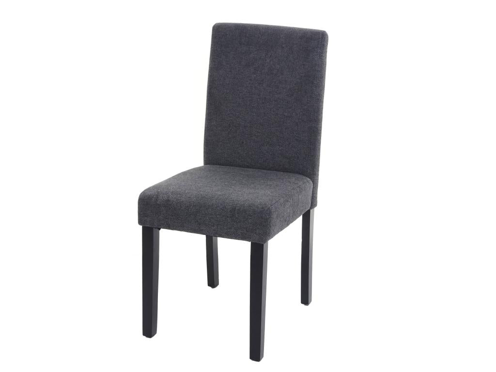 Decohaute dining chair, kitchen chair, fabric/textile - anthracite grey, dark legs DVHO30886