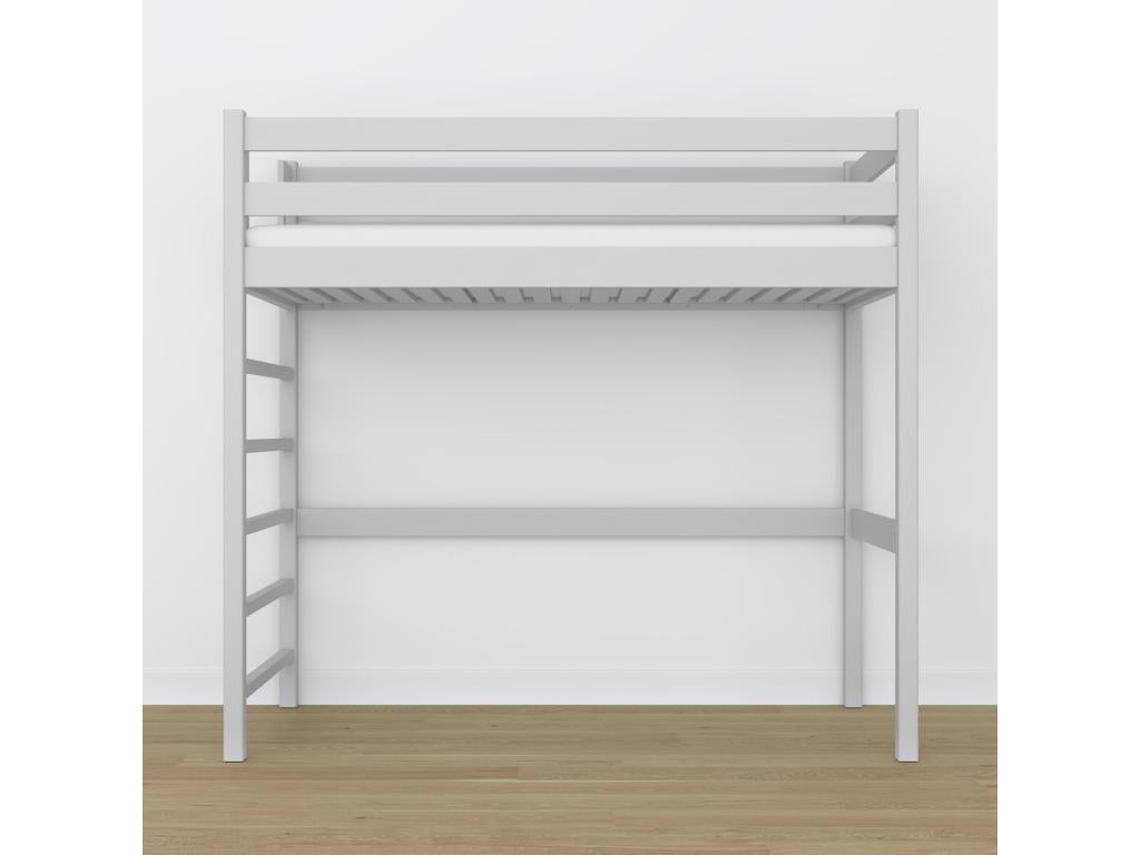 Wooden loft bed N01 Grey 80x180 GWZD89807