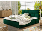 Domopure bed with storage, green velvet upholstered headboard - 4 sizes - 160x200 DJDQ82390
