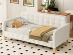 Upholstered daybed 90x200 cm - linen fabric - Beige OQGK25772