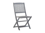Folding Outdoor Chairs, 2 pcs, Solid Wood, Decohaute, 2 IDPQ37356