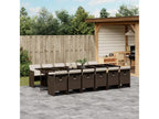13-piece brown rattan garden dining set with cushions CUXF23300