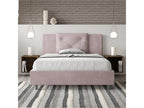 Double bed without slatted base, upholstered, 140x200 cm, microfiber, Decohaute QGDP38784
