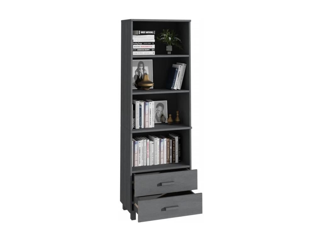 Domopure Dark Grey Sideboard 60x35x180 cm Solid Pine Wood BFUX88496