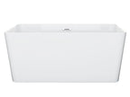 Rectangular freestanding bathtub - 208 L - 150x75x55 cm - White - Acrylic - Decohaute PSGM96295