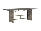 9-piece garden dining set with grey resin wicker cushions SKMH10625