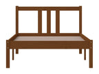 Honey Brown Solid Wood Bed Frame 90x200 cm HYJS70703