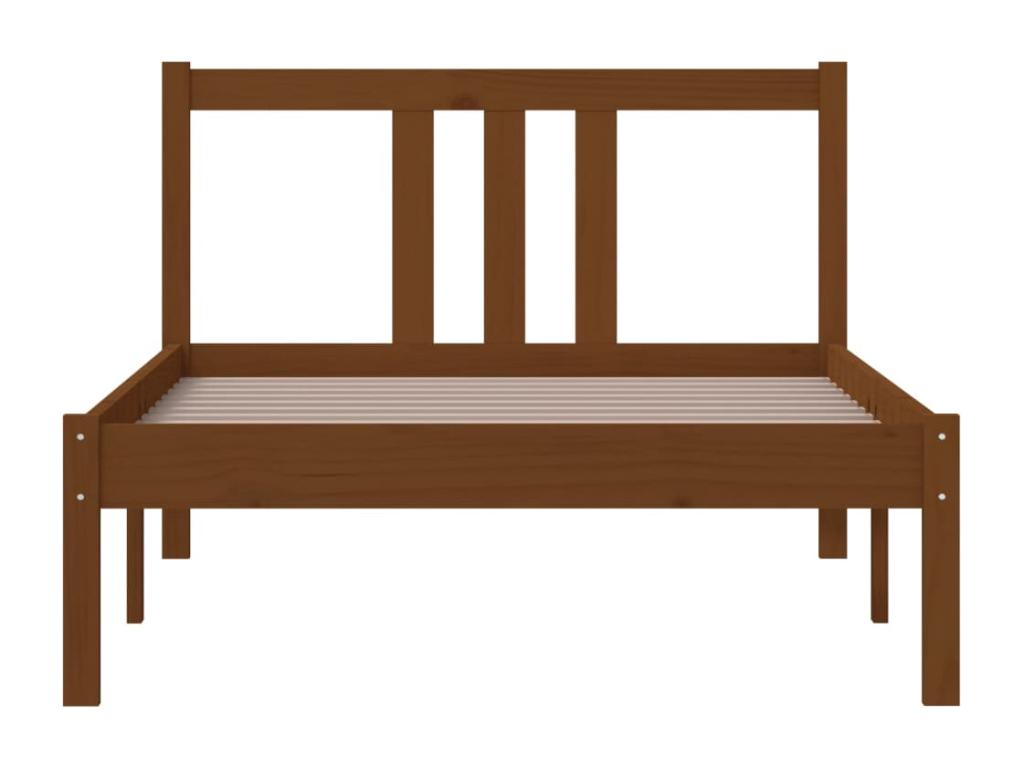 Honey Brown Solid Wood Bed Frame 90x200 cm HYJS70703
