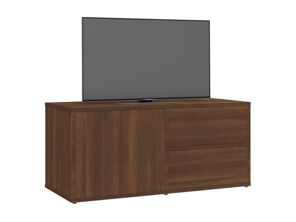 Brown Oak TV Stand 80x34x36 cm Engineered Wood BSBH28952