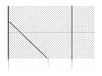 Anthracite diamond mesh fence with anchors, 1.6x25 m, VGNS56193