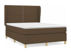 Upholstered bed base with mattress, dark brown, 140x200 cm, SWKW46598