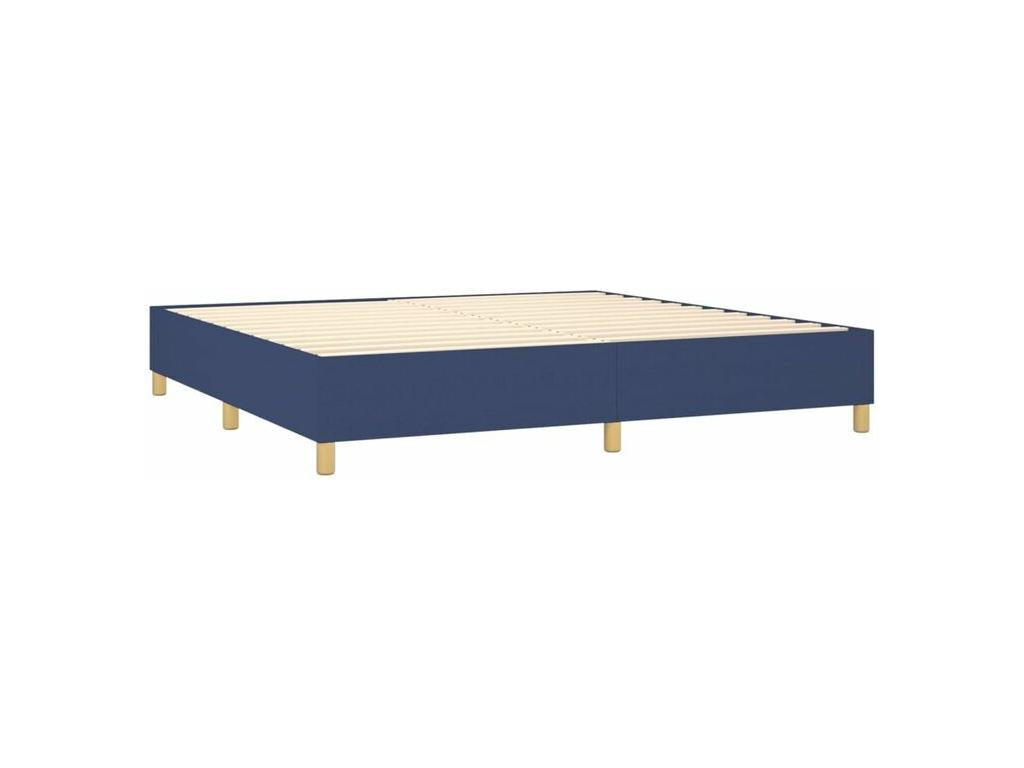 Chicyla bed base with mattress, blue, 200x200 cm, fabric, LHCB72248