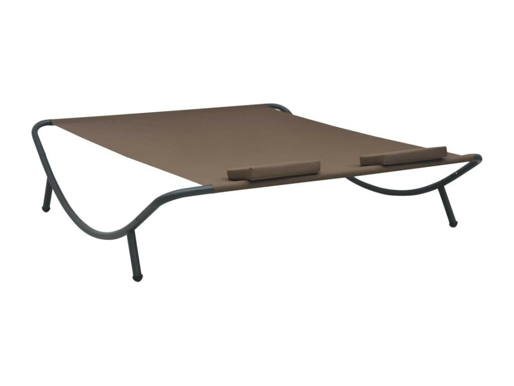 Outdoor chaise lounge, brown fabric, WNEW59227