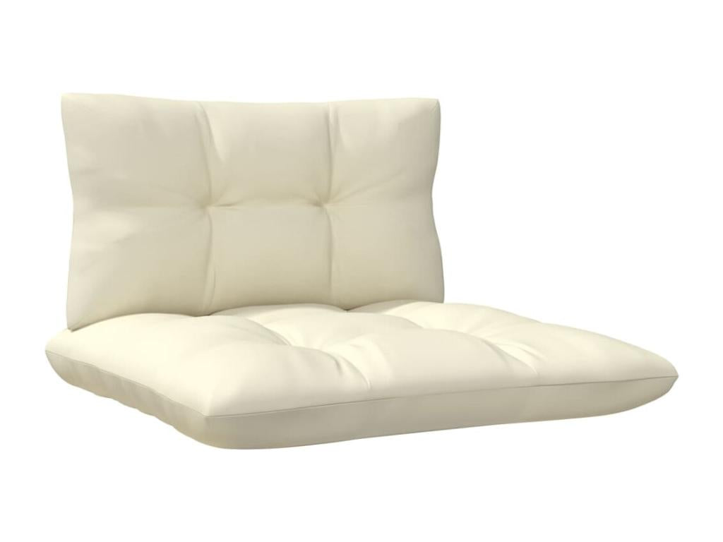 5-piece garden furniture set with cream cushions, pine wood LJWL74506