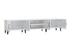 High-gloss white TV stand 180x31.5x40 cm engineered wood DPEM67030