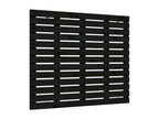 Wall-mounted headboard, black, 141x3x91.5 cm, solid pine wood, PHQJ50320