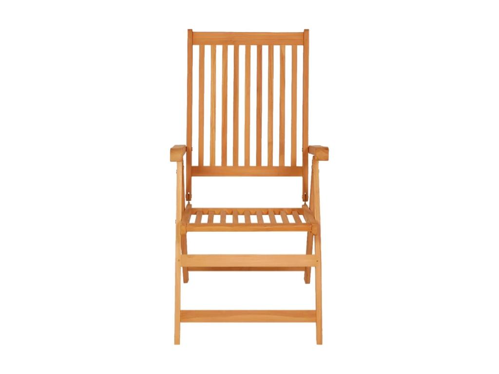 Set of 4 garden chairs with cream cushions, solid teak wood ZJJT08958