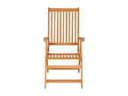 Set of 4 garden chairs with cream cushions, solid teak wood ZJJT08958