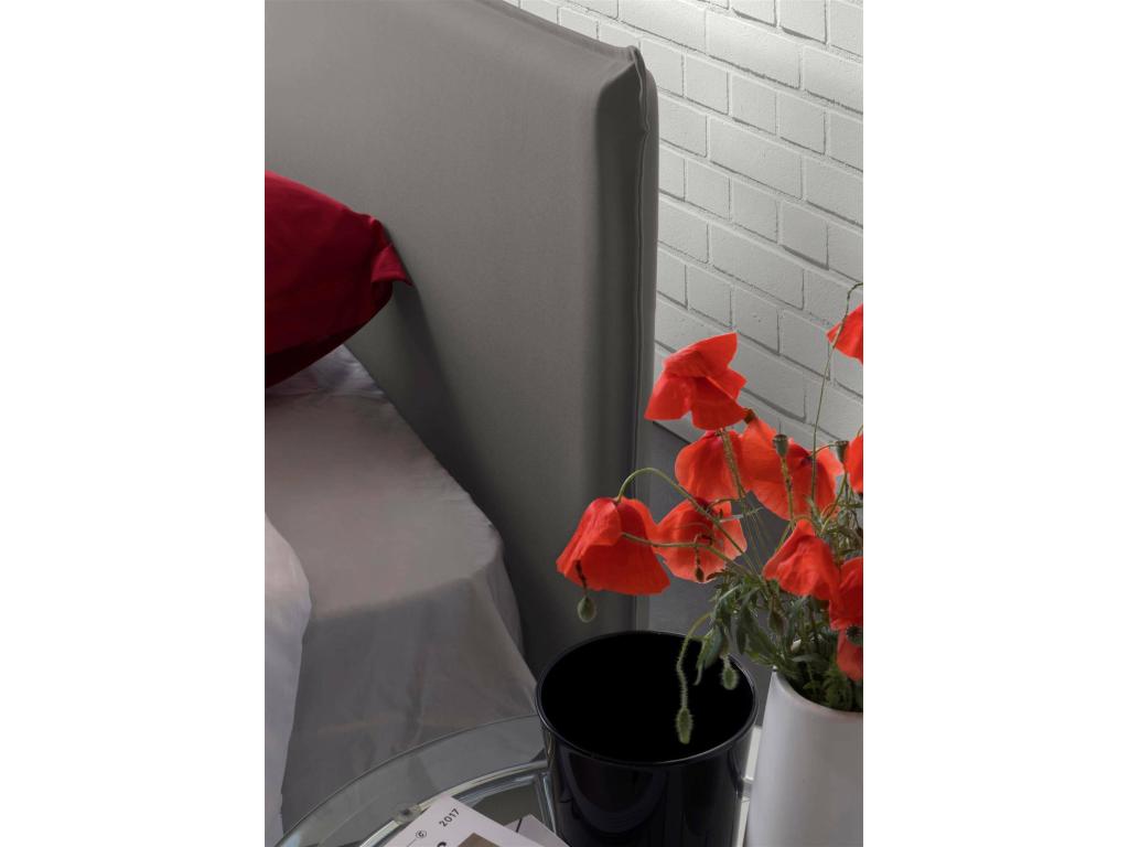 Decohaute Single Bed with Storage, Fabric Upholstery, Made in Italy, Front Opening, Suitable for 80x190 cm Mattress, Grey OFZD38318