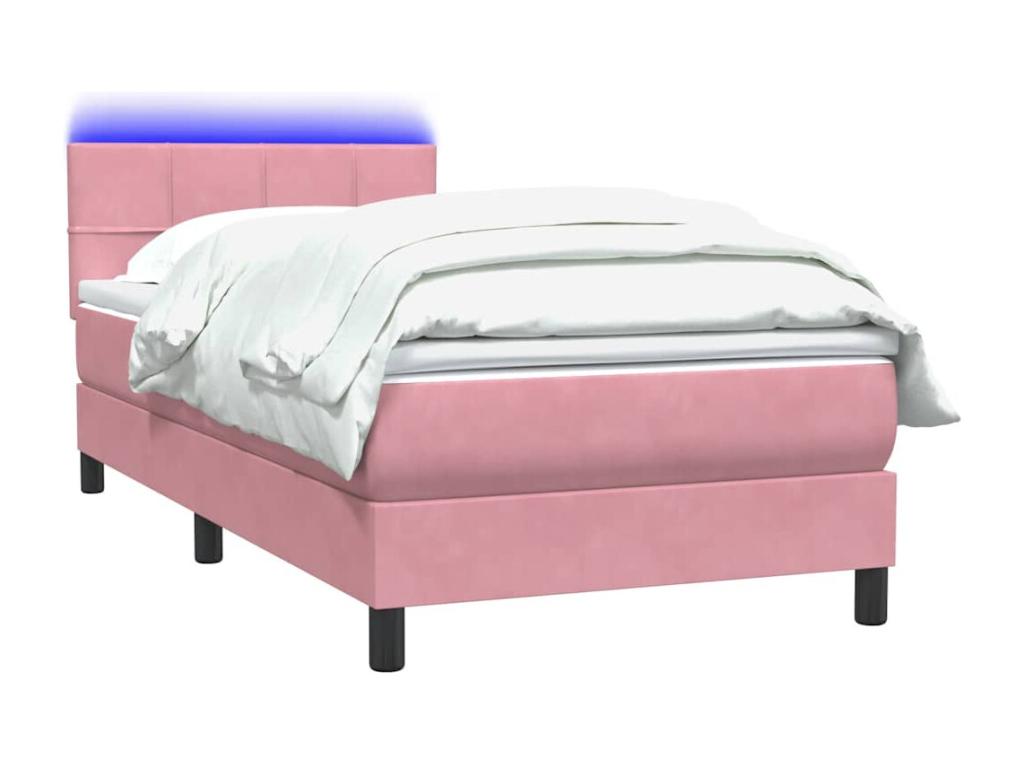 Decohaute bed base with pink velvet mattress 80x220 cm OOIN70942