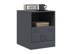 Decohaute Premium - Anthracite bedside table 34.5x39x44 cm steel VHGM96536