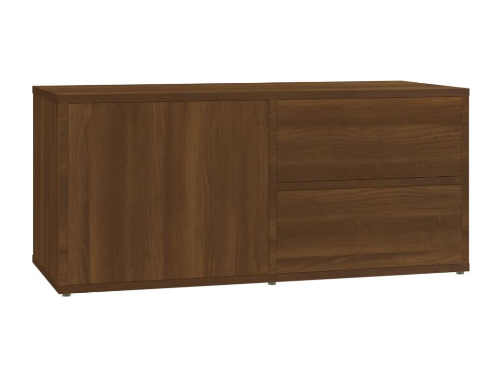 Brown Oak TV Stand 80x34x36 cm Engineered Wood BSBH28952