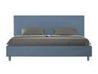 Domopure size bed with 200x210 microfiber blue upholstered slatted base Domopure XNUU71470