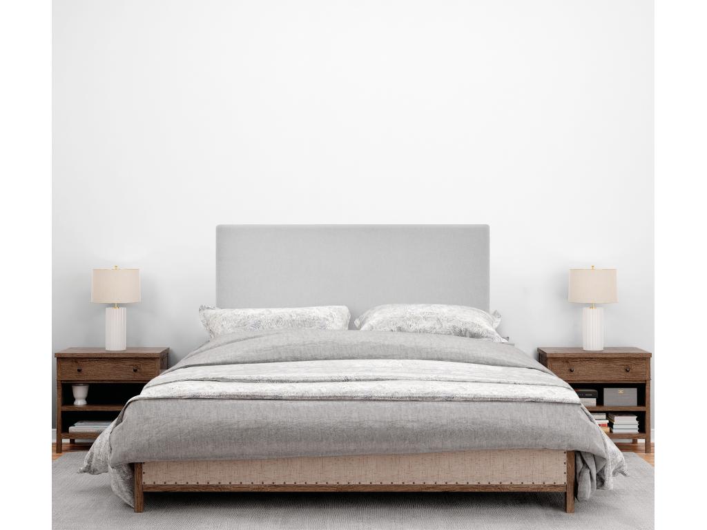 Domopure Aqualine Smooth Fabric Headboard 105x50cm for 105cm Beds - Grey Domopure LBNW75414