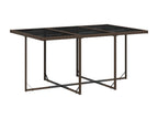 11-piece brown rattan garden dining set with cushions ZFFU82312