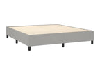 Upholstered bed base with mattress, light grey, 180x200cm, fabric, JXEQ08250