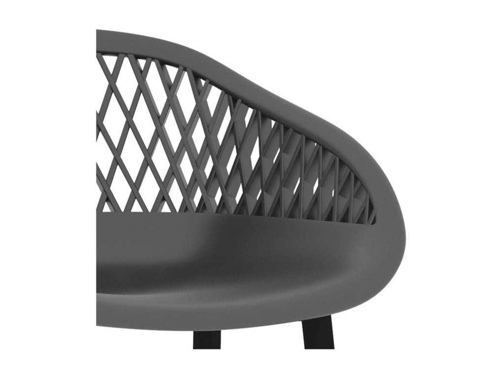 Set of 2 grey bar stools XCNL46905