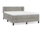 Domopure bed base and mattress, light grey, 140x190cm, velvet, FHLZ49370