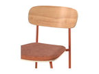 Set of 2 light wood and fabric chairs Decohaute WMZP64396
