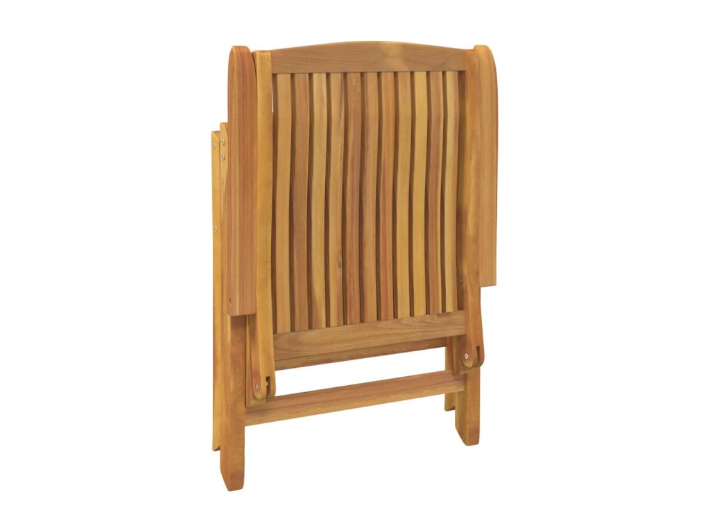 Set of 4 reclining garden chairs and cushions, teak wood WERH92299